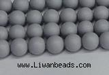 CSB1690 15.5 inches 4mm round matte shell pearl beads wholesale