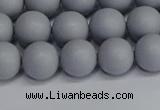 CSB1692 15.5 inches 8mm round matte shell pearl beads wholesale