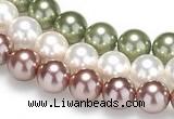 CSB17 16 inches 8mm round shell pearl beads Wholesale