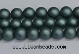 CSB1720 15.5 inches 4mm round matte shell pearl beads wholesale