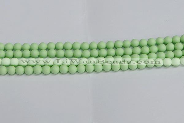 CSB1741 15.5 inches 6mm round matte shell pearl beads wholesale