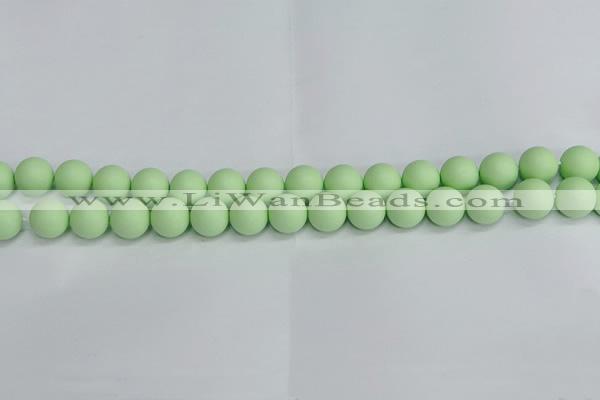 CSB1743 15.5 inches 10mm round matte shell pearl beads wholesale