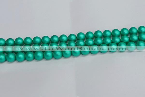 CSB1753 15.5 inches 10mm round matte shell pearl beads wholesale