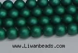 CSB1760 15.5 inches 4mm round matte shell pearl beads wholesale