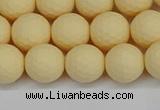 CSB1802 15.5 inches 8mm faceetd round matte shell pearl beads