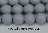 CSB1933 15.5 inches 10mm faceted round matte shell pearl beads