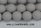 CSB1943 15.5 inches 10mm faceted round matte shell pearl beads