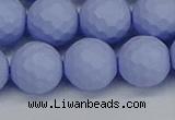 CSB1964 15.5 inches 12mm faceted round matte shell pearl beads