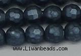 CSB1974 15.5 inches 12mm faceted round matte shell pearl beads