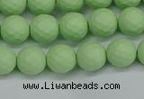 CSB1991 15.5 inches 6mm faceted round matte shell pearl beads