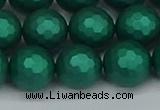 CSB2004 15.5 inches 12mm faceted round matte shell pearl beads