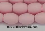 CSB2101 15.5 inches 10*14mm rice matte shell pearl beads