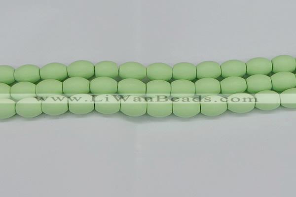 CSB2103 15.5 inches 10*14mm rice matte shell pearl beads