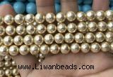 CSB2116 15.5 inches 8mm ball shell pearl beads wholesale