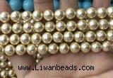 CSB2117 15.5 inches 10mm ball shell pearl beads wholesale