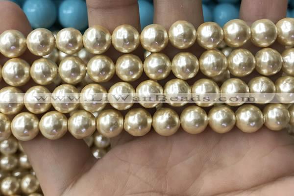 CSB2117 15.5 inches 10mm ball shell pearl beads wholesale