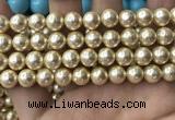 CSB2118 15.5 inches 12mm ball shell pearl beads wholesale