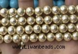 CSB2119 15.5 inches 14mm ball shell pearl beads wholesale