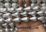 CSB2127 15.5 inches 16*25mm teardrop shell pearl beads wholesale