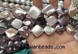 CSB2166 15.5 inches 16*16mm - 18*20mm baroque mixed shell pearl beads