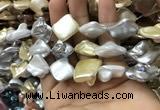 CSB2168 15.5 inches 16*16mm - 18*20mm baroque mixed shell pearl beads