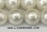 CSB2203 15.5 inches 10mm round wrinkled shell pearl beads wholesale