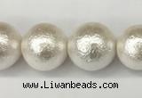 CSB2204 15.5 inches 12mm round wrinkled shell pearl beads wholesale