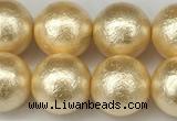 CSB2224 15.5 inches 12mm round wrinkled shell pearl beads wholesale