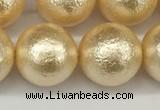 CSB2226 15.5 inches 16mm round wrinkled shell pearl beads wholesale