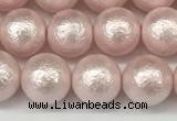 CSB2232 15.5 inches 8mm round wrinkled shell pearl beads wholesale