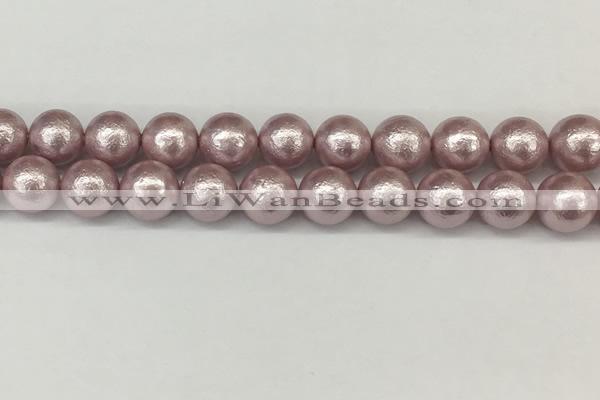 CSB2245 15.5 inches 14mm round wrinkled shell pearl beads wholesale