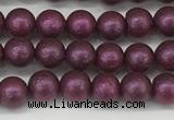 CSB2250 15.5 inches 4mm round wrinkled shell pearl beads wholesale