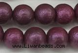 CSB2253 15.5 inches 10mm round wrinkled shell pearl beads wholesale