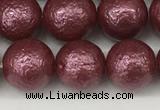 CSB2263 15.5 inches 10mm round wrinkled shell pearl beads wholesale