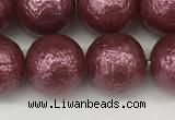 CSB2264 15.5 inches 12mm round wrinkled shell pearl beads wholesale