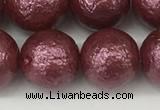 CSB2265 15.5 inches 14mm round wrinkled shell pearl beads wholesale