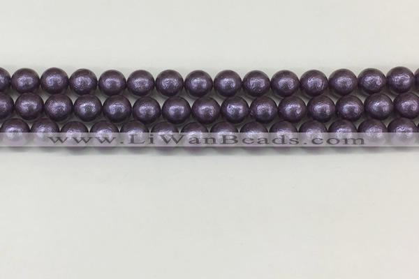 CSB2271 15.5 inches 6mm round wrinkled shell pearl beads wholesale