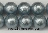 CSB2282 15.5 inches 8mm round wrinkled shell pearl beads wholesale