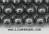 CSB2290 15.5 inches 4mm round wrinkled shell pearl beads wholesale