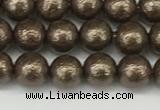 CSB2310 15.5 inches 4mm round wrinkled shell pearl beads wholesale