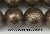 CSB2315 15.5 inches 14mm round wrinkled shell pearl beads wholesale