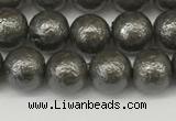 CSB2321 15.5 inches 6mm round wrinkled shell pearl beads wholesale