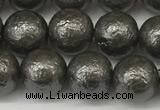 CSB2322 15.5 inches 8mm round wrinkled shell pearl beads wholesale