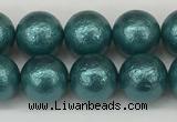 CSB2332 15.5 inches 8mm round wrinkled shell pearl beads wholesale