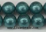 CSB2333 15.5 inches 10mm round wrinkled shell pearl beads wholesale