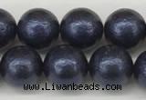 CSB2342 15.5 inches 8mm round wrinkled shell pearl beads wholesale