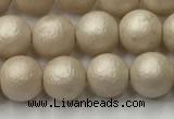 CSB2371 15.5 inches 6mm round matte wrinkled shell pearl beads