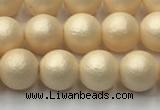 CSB2390 15.5 inches 4mm round matte wrinkled shell pearl beads