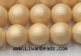 CSB2401 15.5 inches 6mm round matte wrinkled shell pearl beads