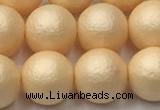 CSB2403 15.5 inches 10mm round matte wrinkled shell pearl beads